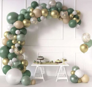 Balloon Garland, simple birthday decoration at home